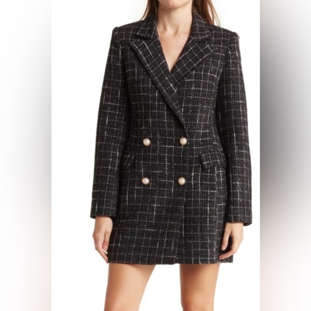 ronny kobo Lily Plaid Double Breasted Jacket